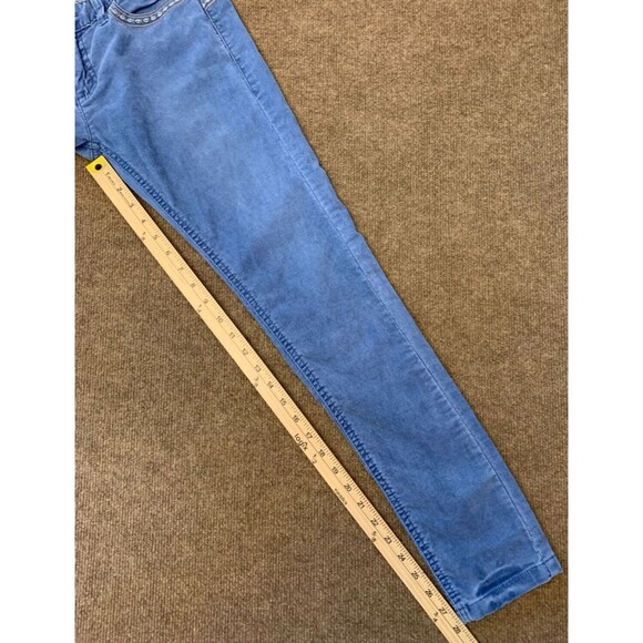 Free People Corduroy Pants Womens 26 Floral Embroidered Low Rise Slim Fit - Picture 5 of 6